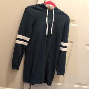 Forever 21 dark green small hooded dress
